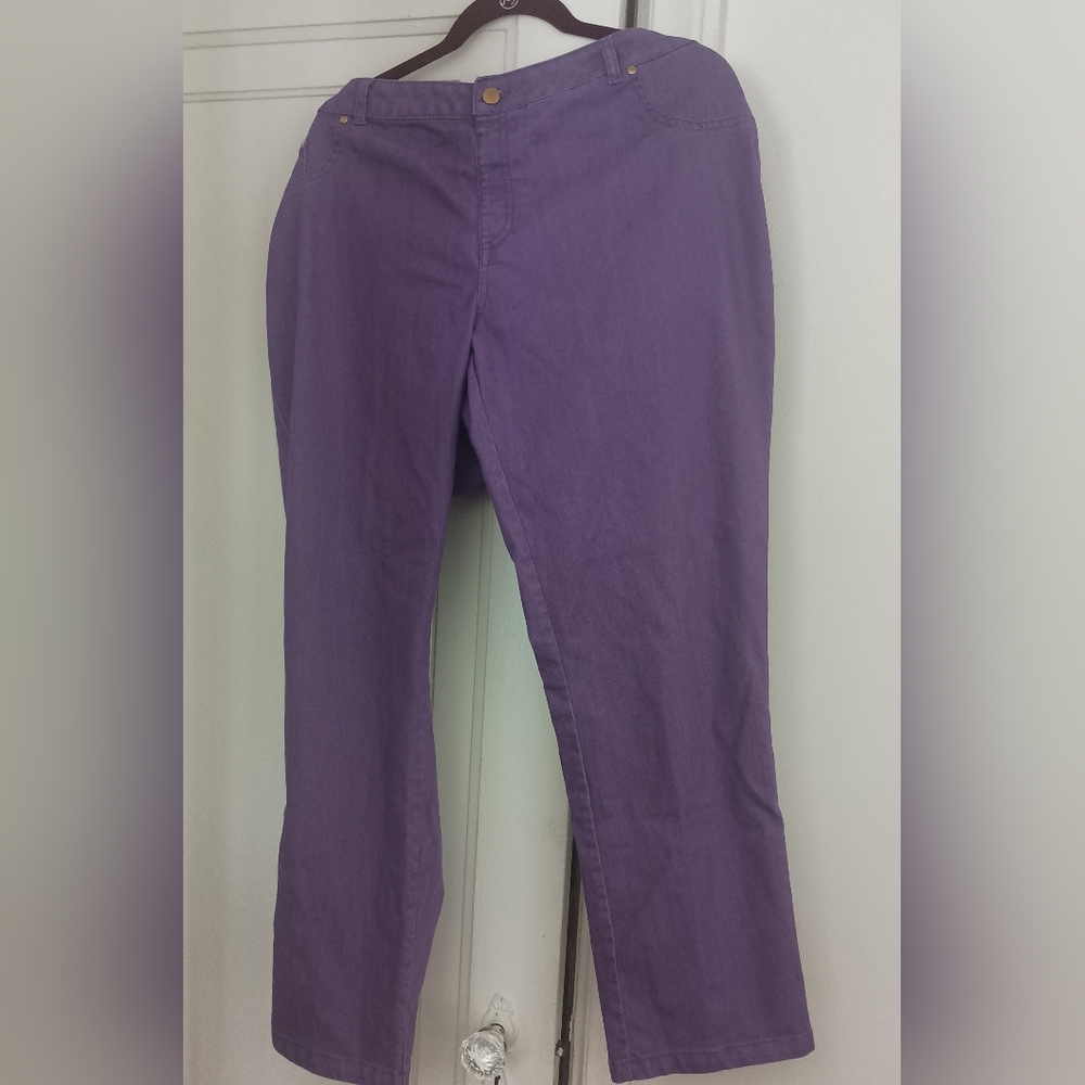 IMAN Purple Straight Leg Pants